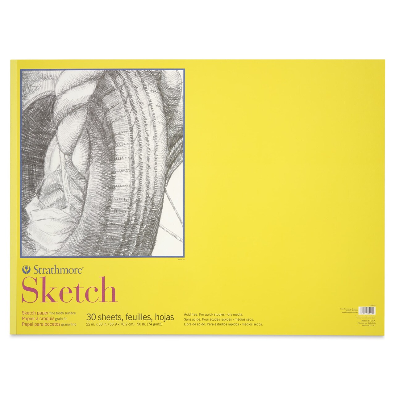 Strathmore 300 Series Gluebound Sketch Pad - 22" x 30", 50 lb, 30 Sheets
